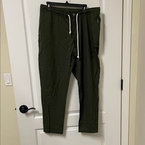 Dark Green Women's Straight Leg Pants